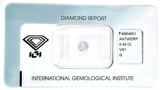 Foto 1 - Diamant IGI, Brillant 0,45ct VS1 Top Wesselton G, D5548